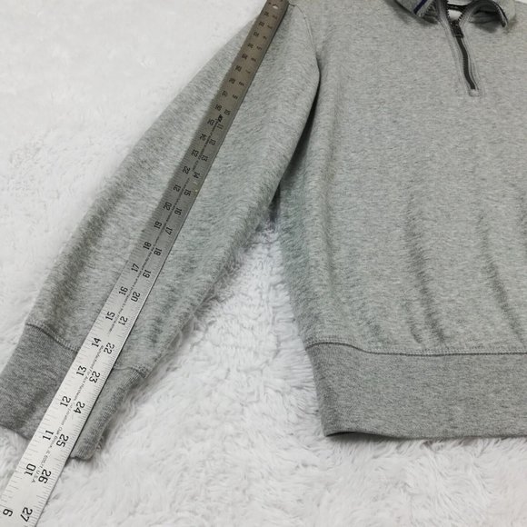 Nautica Mens Sweater 1/2 Zip Gray Heather Embroidered Logo M - Picture 6 of 12
